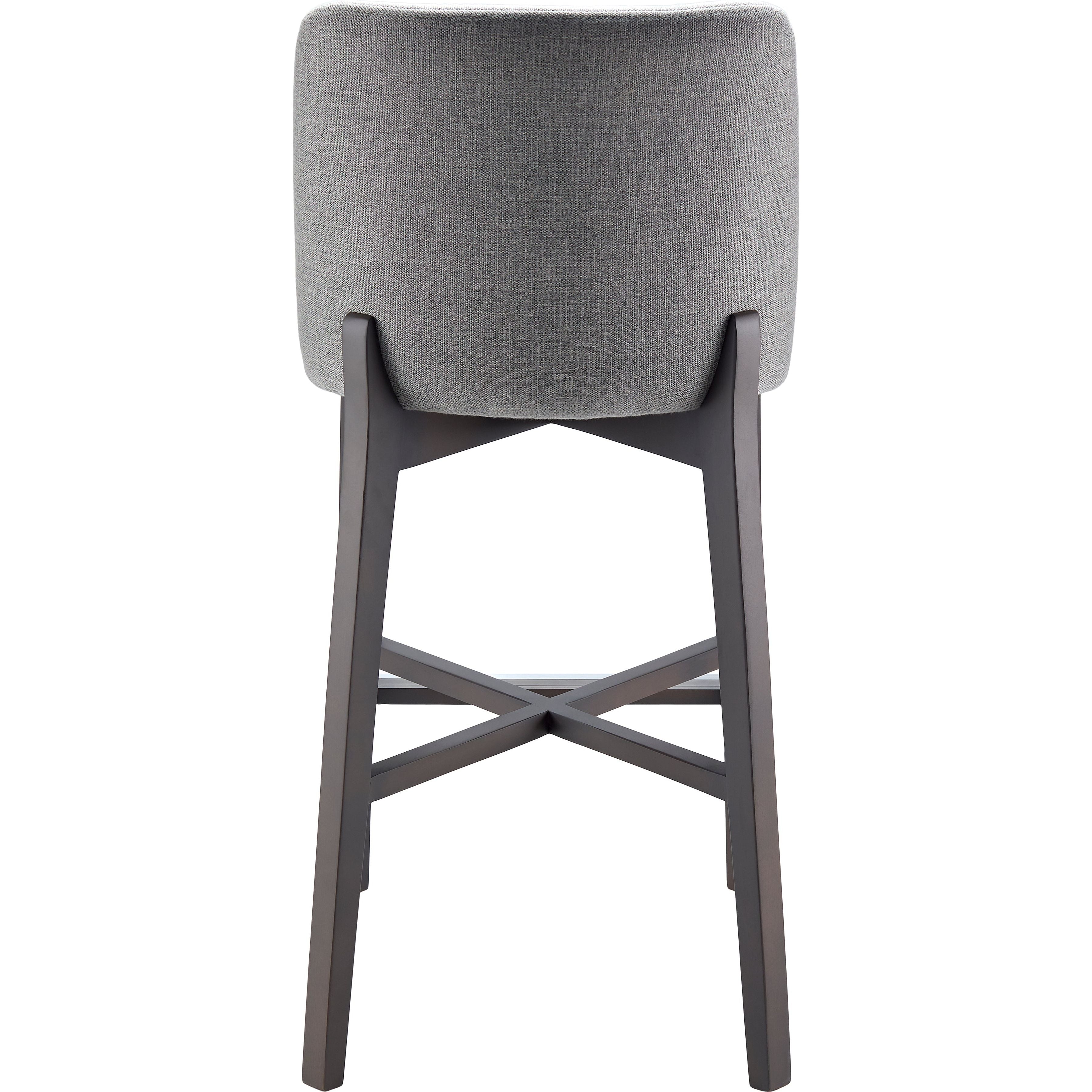 Surya Rayne Modern Gray Channeled Back Kitchen Bar Stool - Image 3