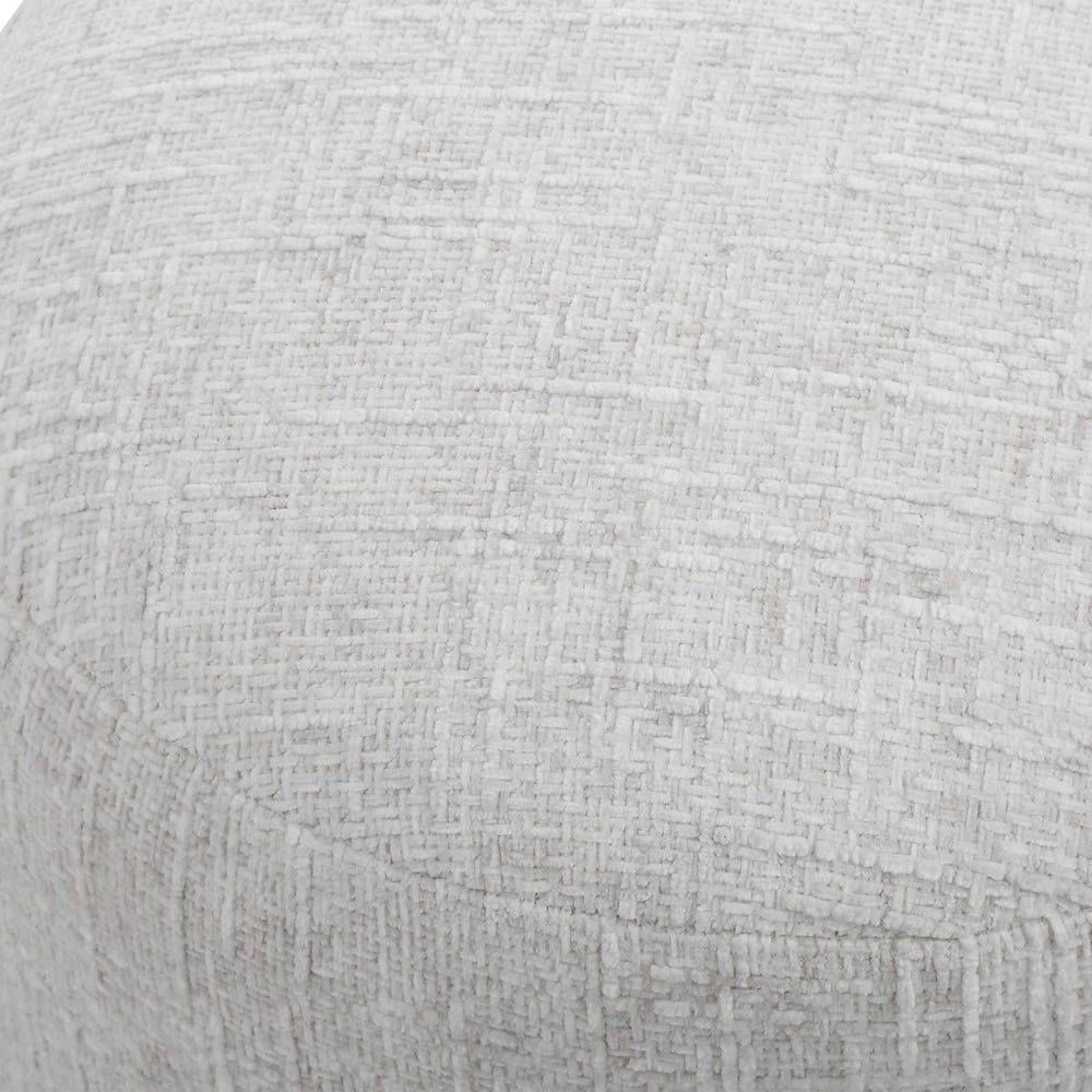 Casa Bella Living Off White Ottoman Finished With Antique Brass Iron Base - Image 3