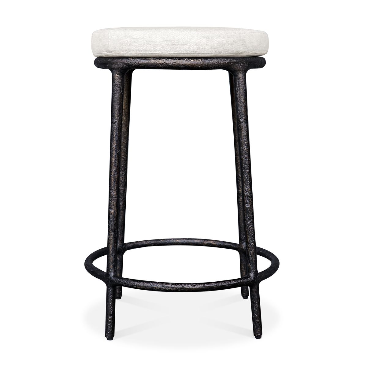 Uttermost Thayer Outdoor Counter Stool With Oyster White Cushion - Image 1