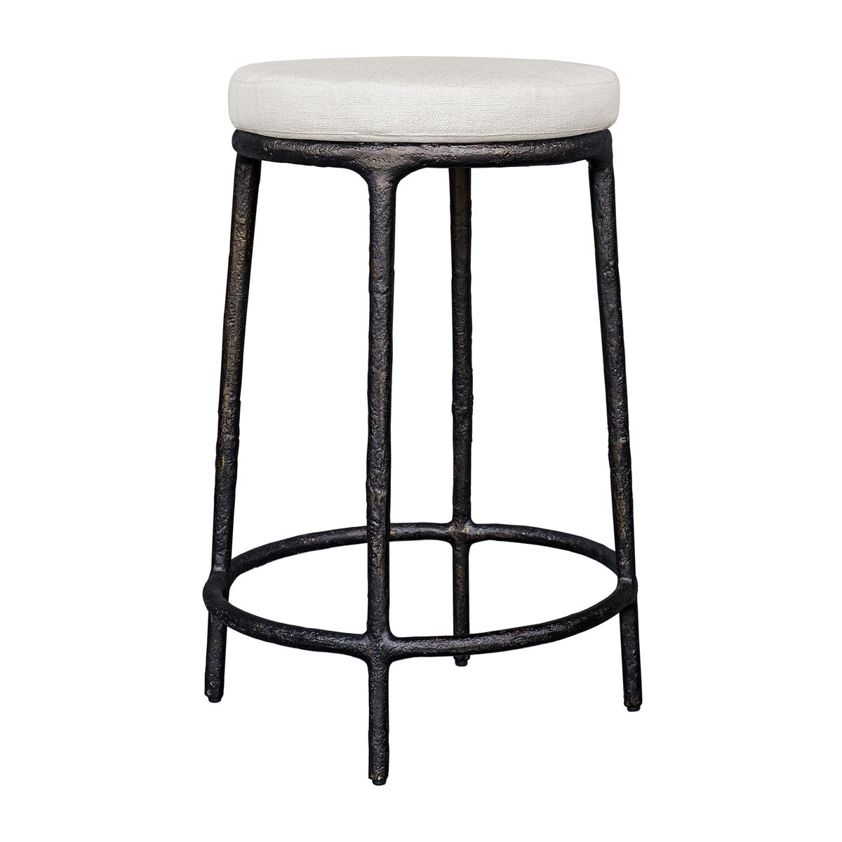 Uttermost Thayer Outdoor Counter Stool With Oyster White Cushion - Image 2