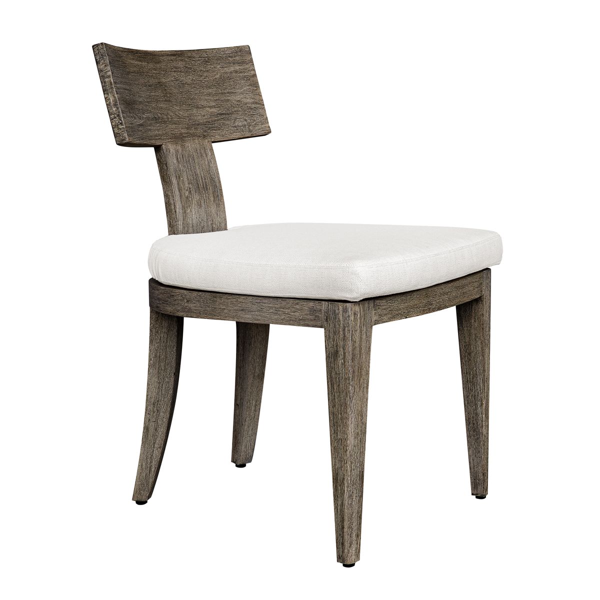 Uttermost Cellini Set of 2 Weathered Gray Dining Chair With Oyster White Cushion ~ Indoor And Outdoor Use - Image 2