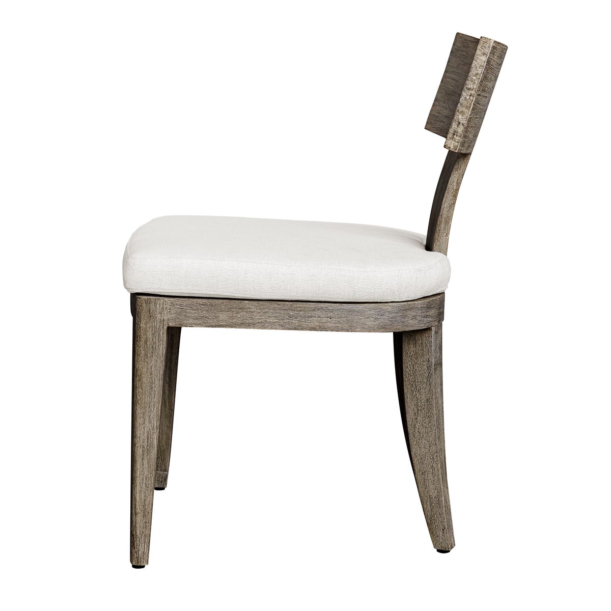 Uttermost Cellini Set of 2 Weathered Gray Dining Chair With Oyster White Cushion ~ Indoor And Outdoor Use - Image 3