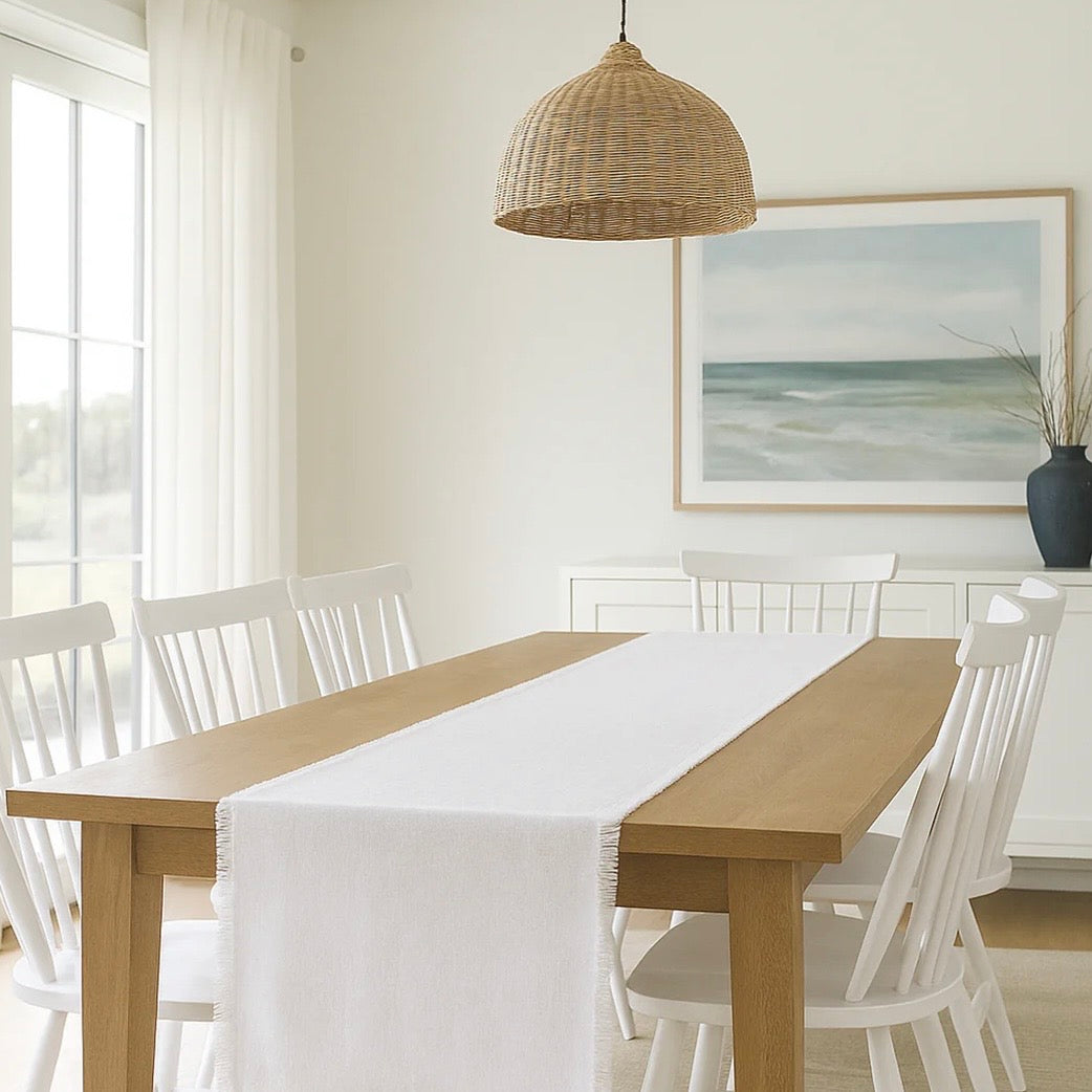 Anaya Home So Soft Linen White Table Runner ~ DREAMY BEDDING SALE ~ Limited Quantity - Image 2
