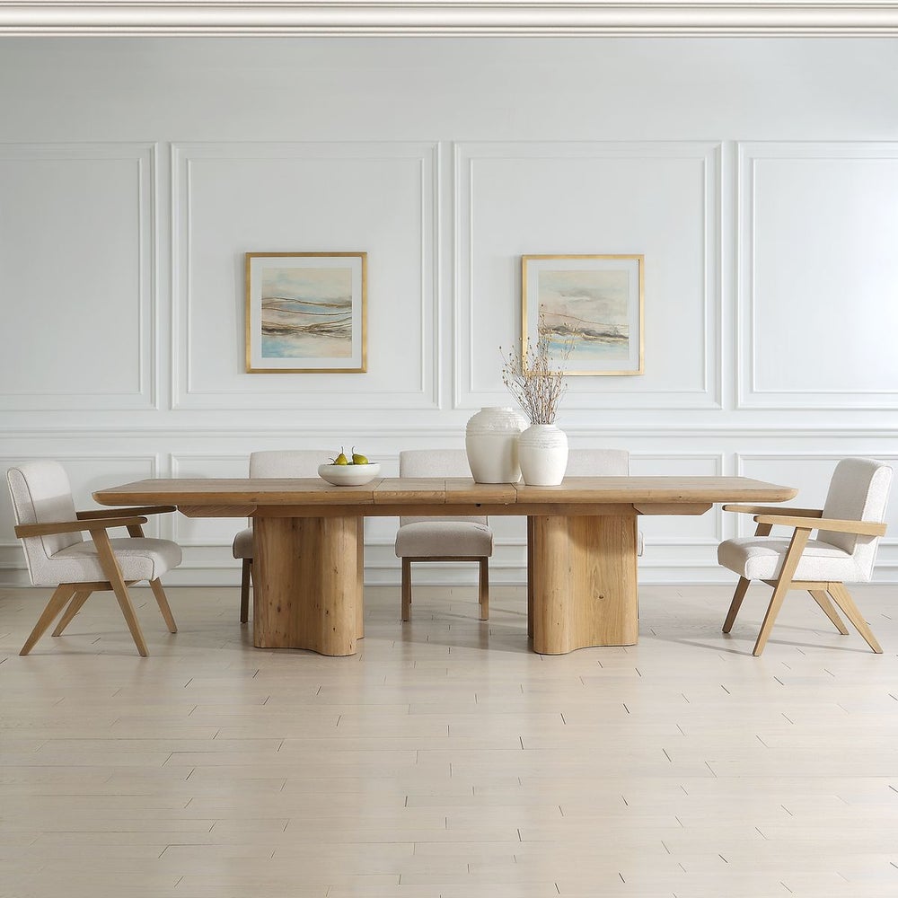 Uttermost Cecelia Reclaimed Oak Wood Extension Dining Table - Image 1