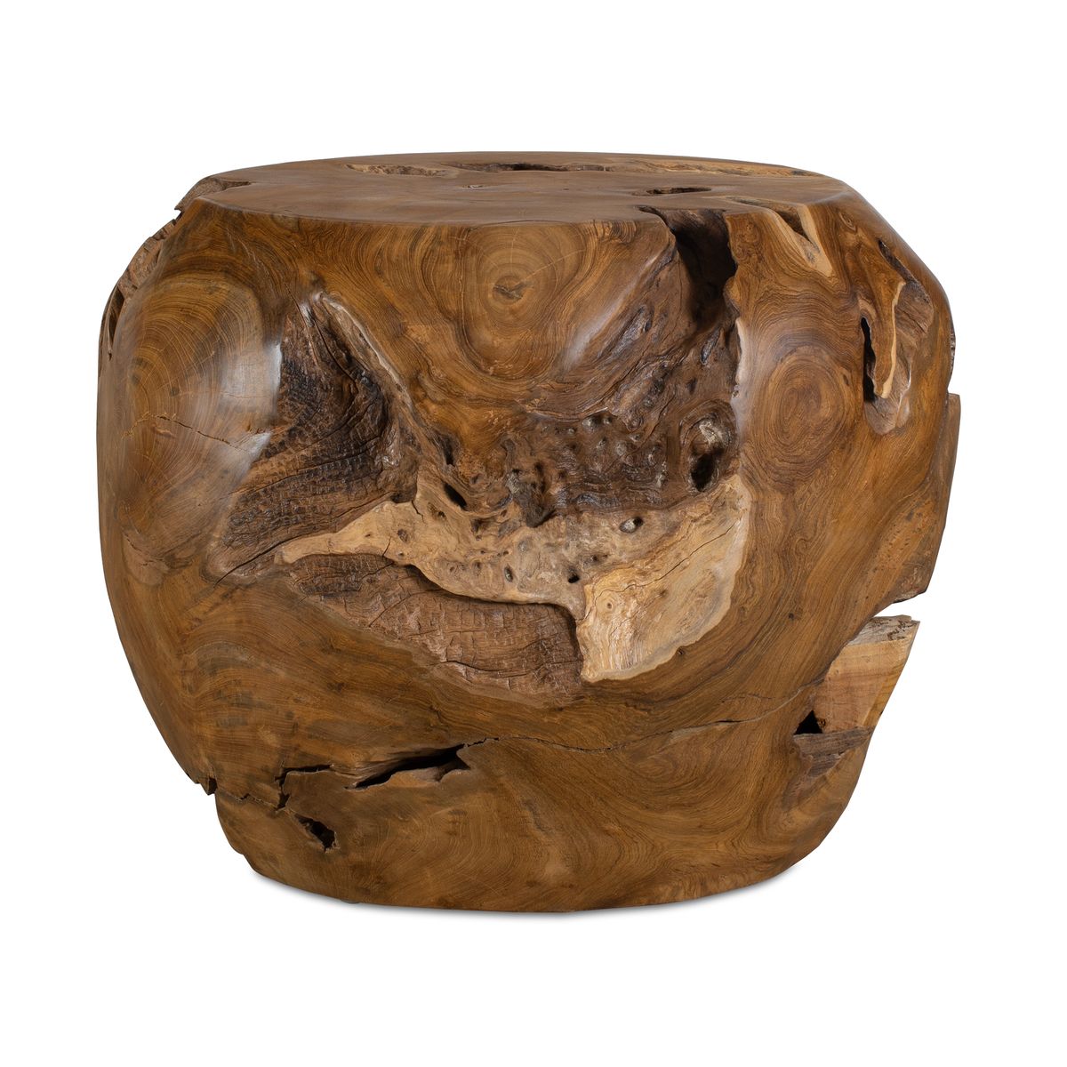 Uttermost Sola Natural Teak Wood Side Table ~ Indoor And Outdoor Use - Image 2