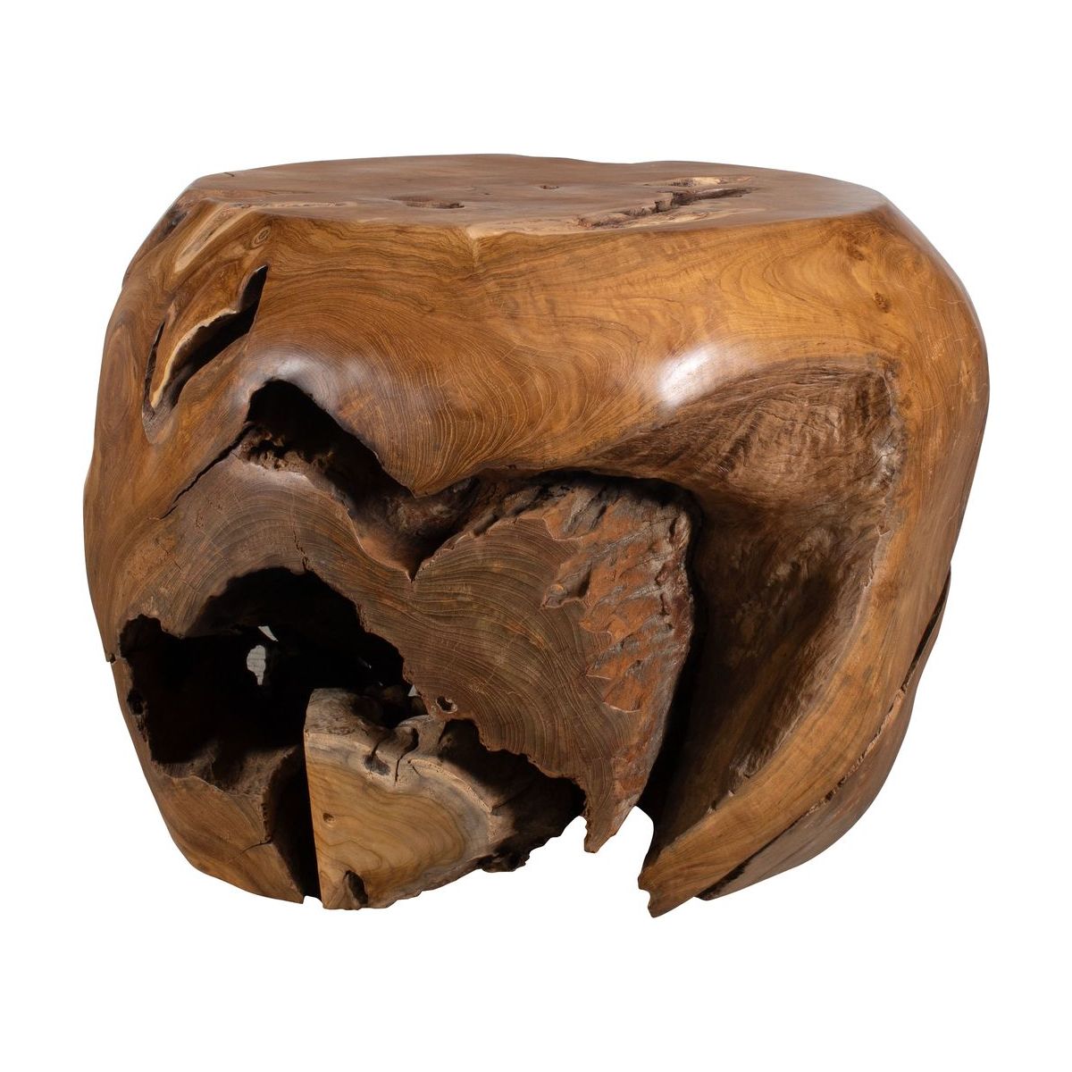 Uttermost Sola Natural Teak Wood Side Table ~ Indoor And Outdoor Use - Image 3