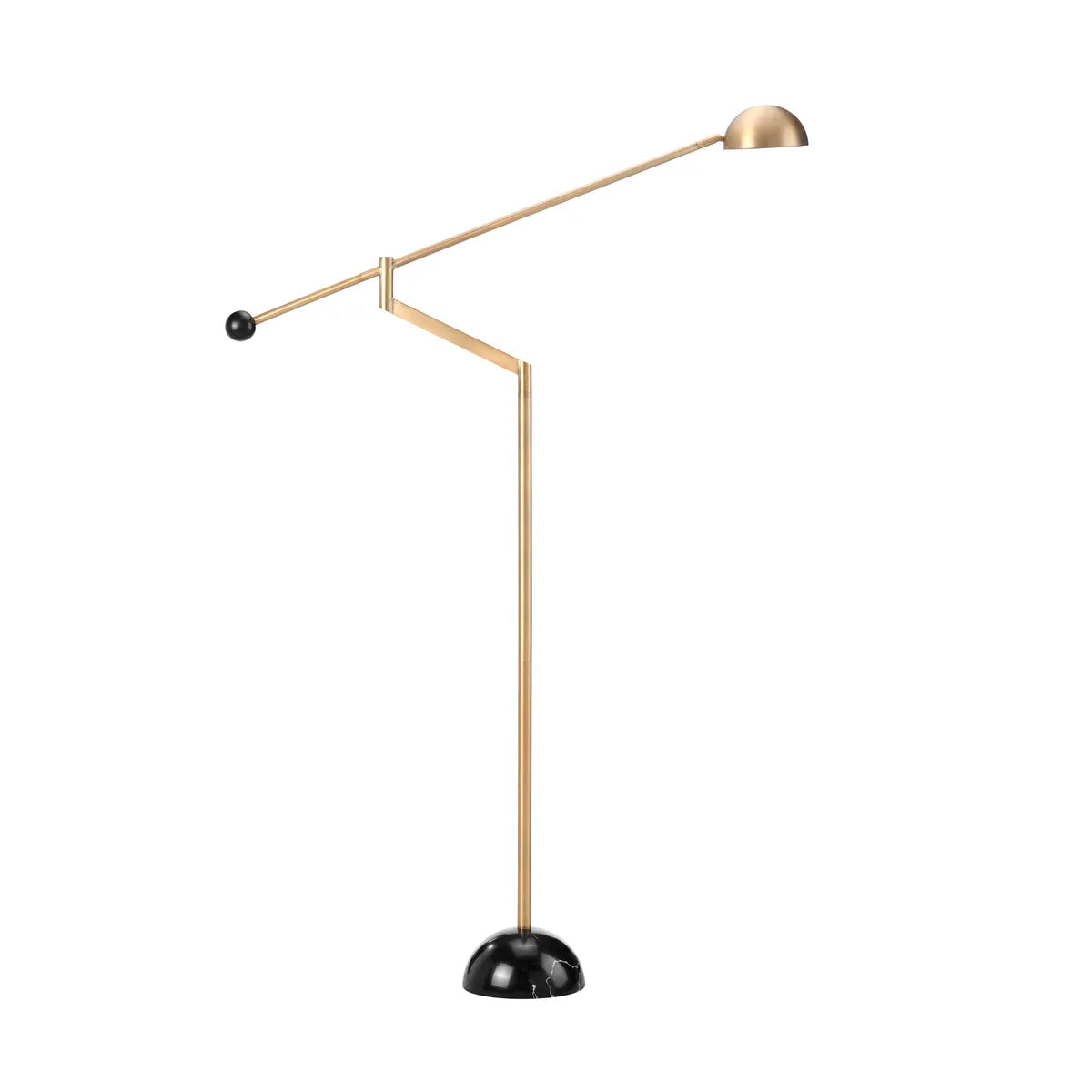 Crestview Collection Keaton Gold Dome Floor Lamp - Image 1