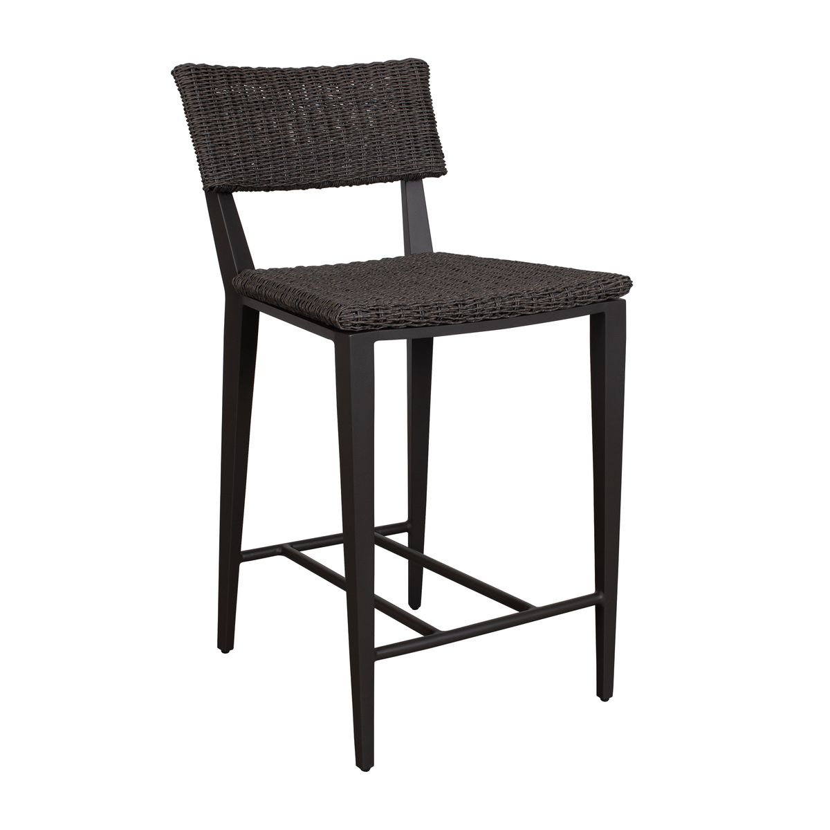 Uttermost Calbas Java Black All Weather Wicket Outdoor Counter Stool - Image 1