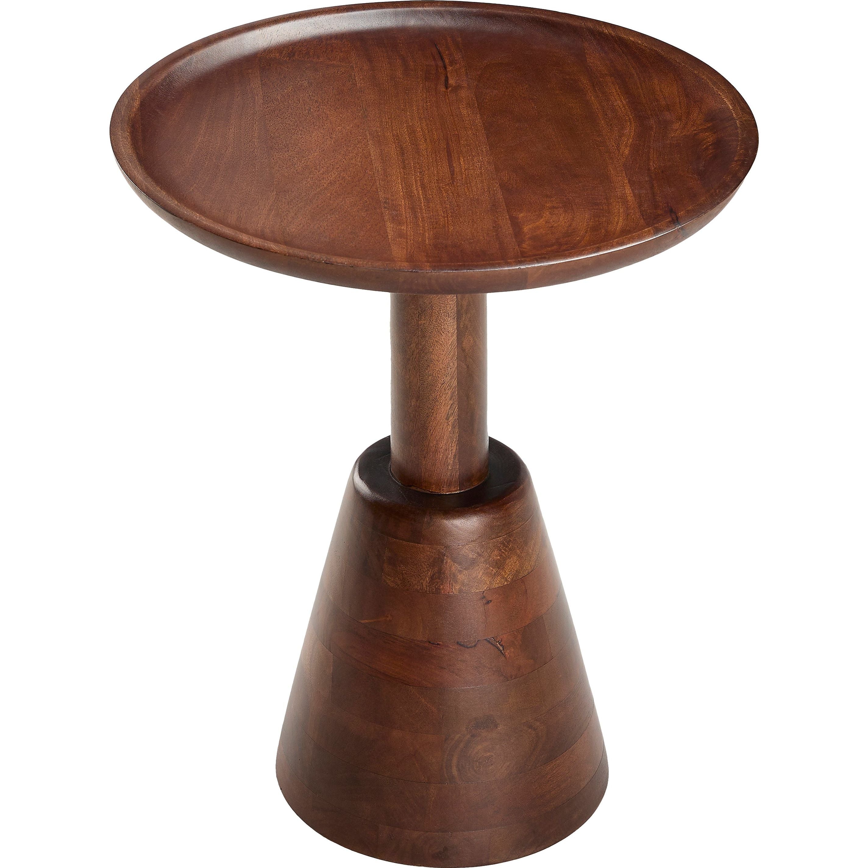 Surya Maeve Modern Dark Brown Mango Wood Round Side Table - Image 3