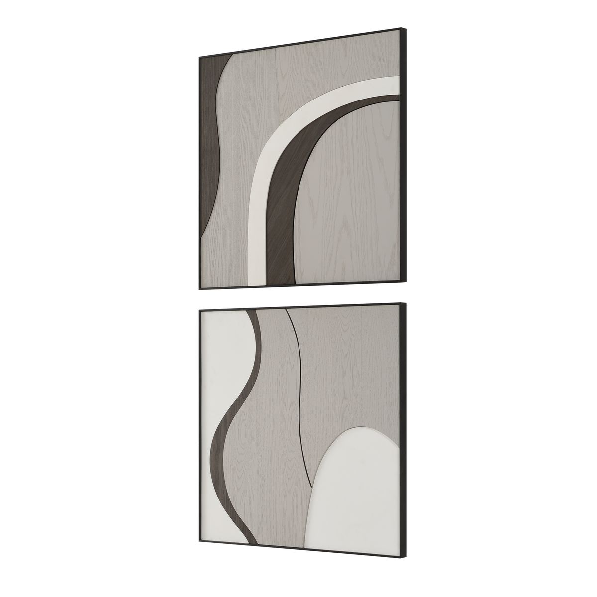 Uttermost Joel Contemporary Wood Wall Decor ~ Set Of 2 - Image 3
