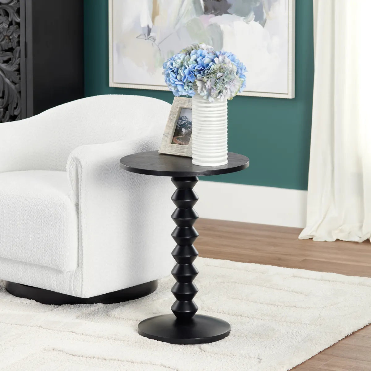 Crestview Collection Taylor Black Accent Table - Image 1