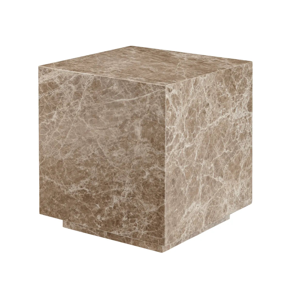 Crestview Collection Montera Brown Marble End Table - Image 1