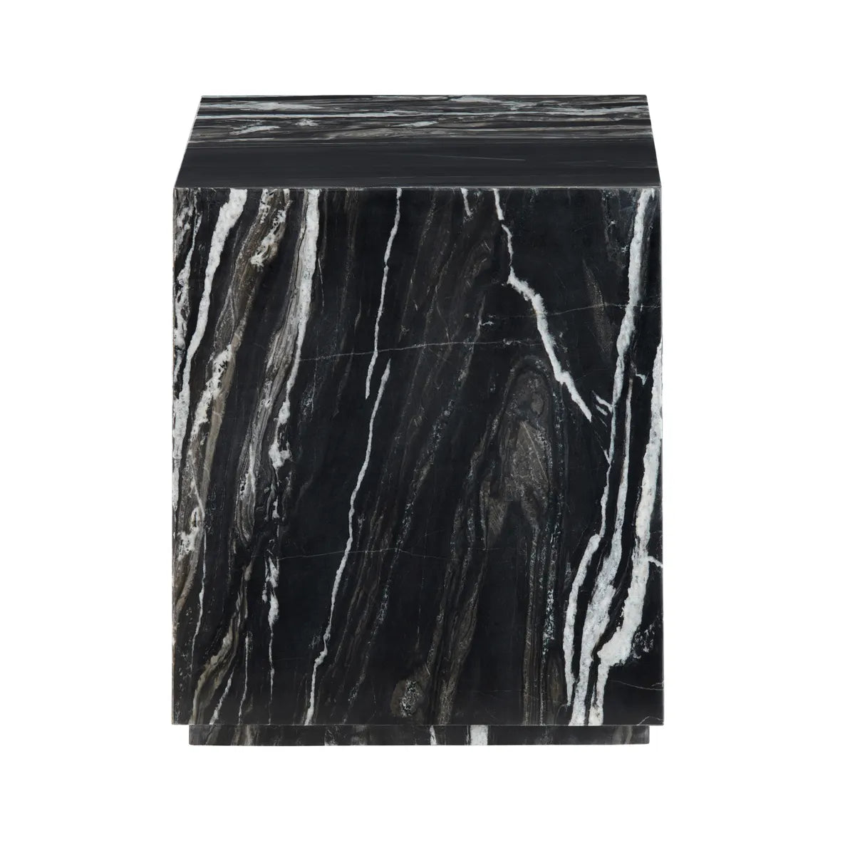 Crestview Collection Massimo Marbled Black and White Accent Table - Image 3