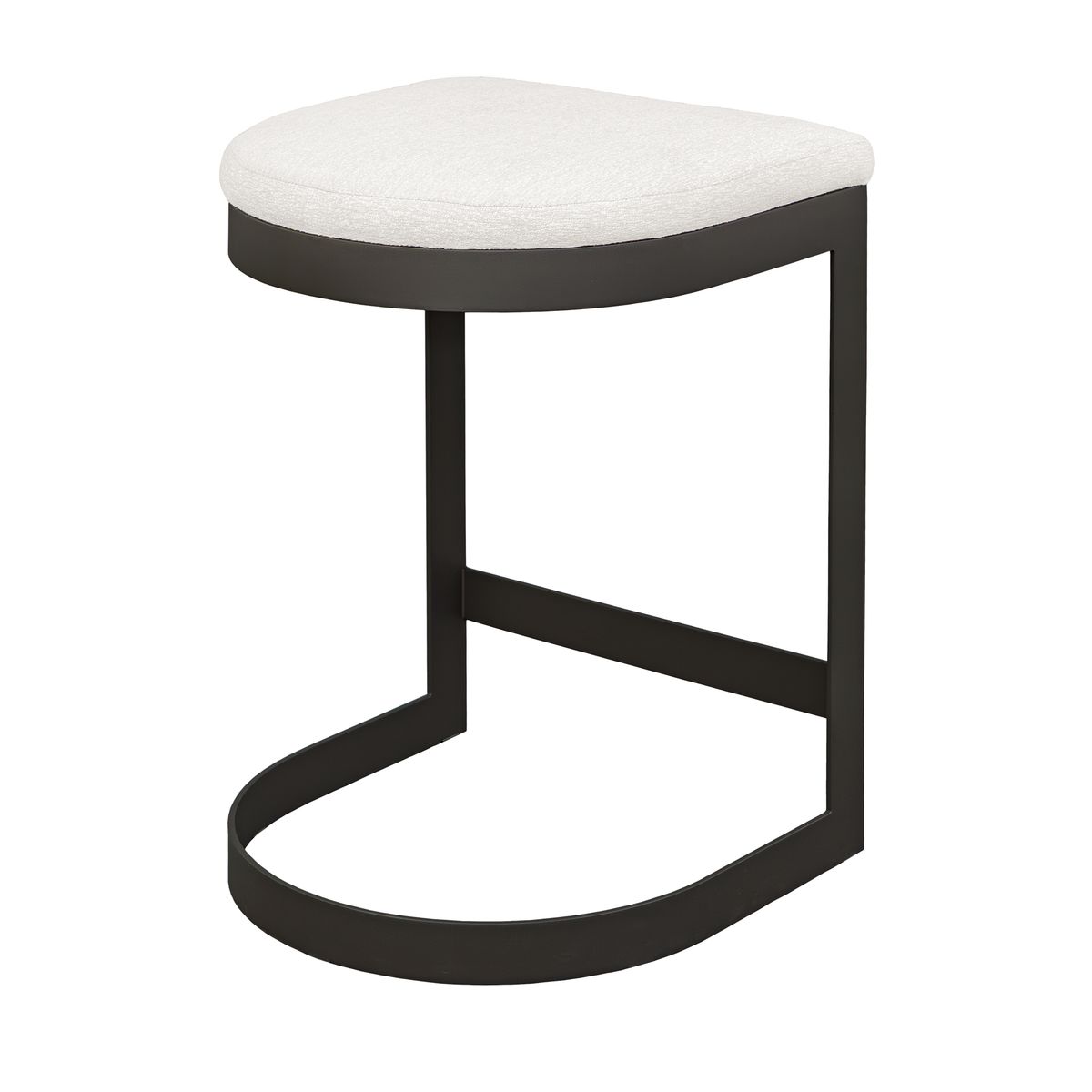 Uttermost Maude Java Black Outdoor Counter Stool With Plush Fabric Cushion Seat - Image 3