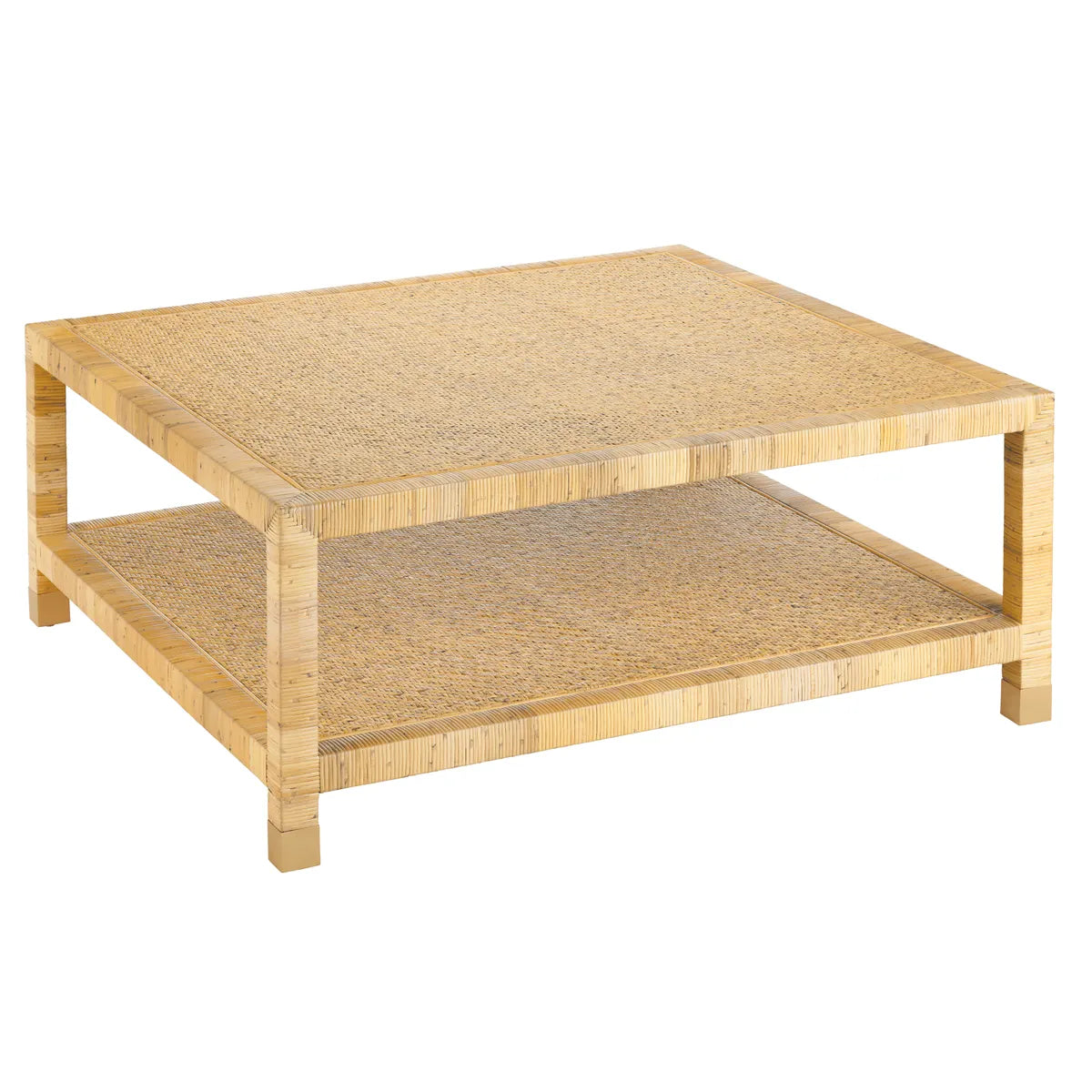 Crestview Collection Barbados Natural Wood Square Coffee Table - Image 1