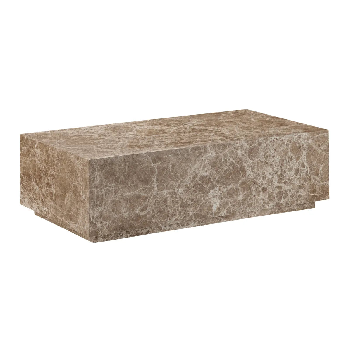 Crestview Collection Montera Brown Marble Coffee Table - Image 1