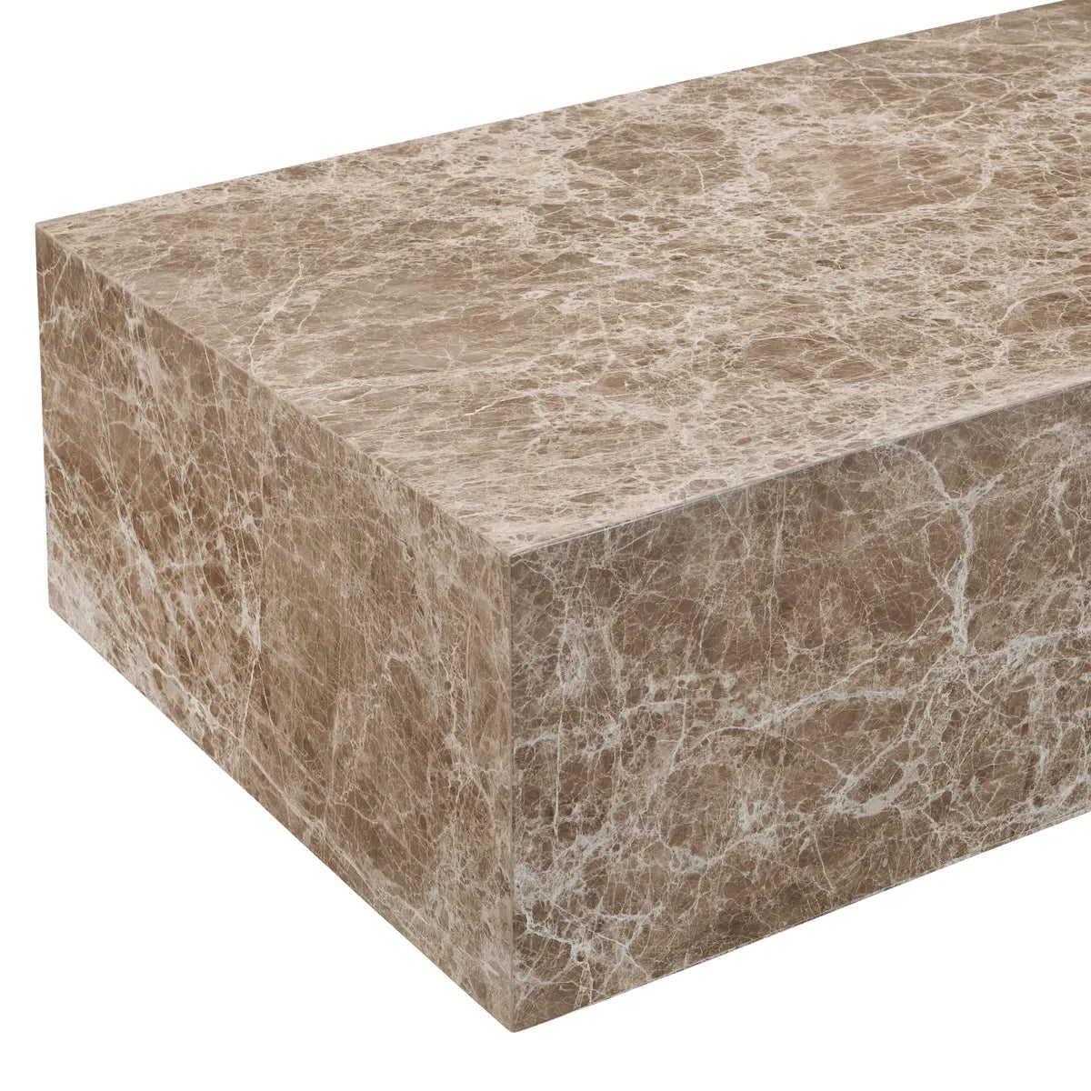 Crestview Collection Montera Brown Marble Coffee Table - Image 3