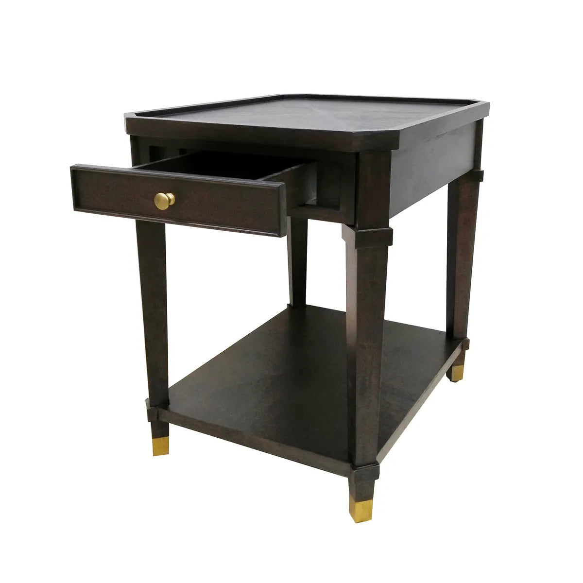 Crestview Collection Carrington Stained Dark Brown End Table - Image 2