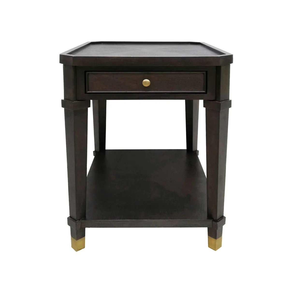 Crestview Collection Carrington Stained Dark Brown End Table - Image 1