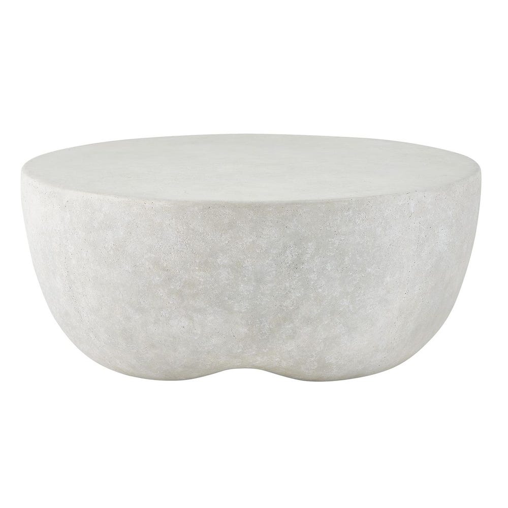 Uttermost Wright Light Stone Concrete Coffee Table ~ Indoor And Outdoor Use - Image 2