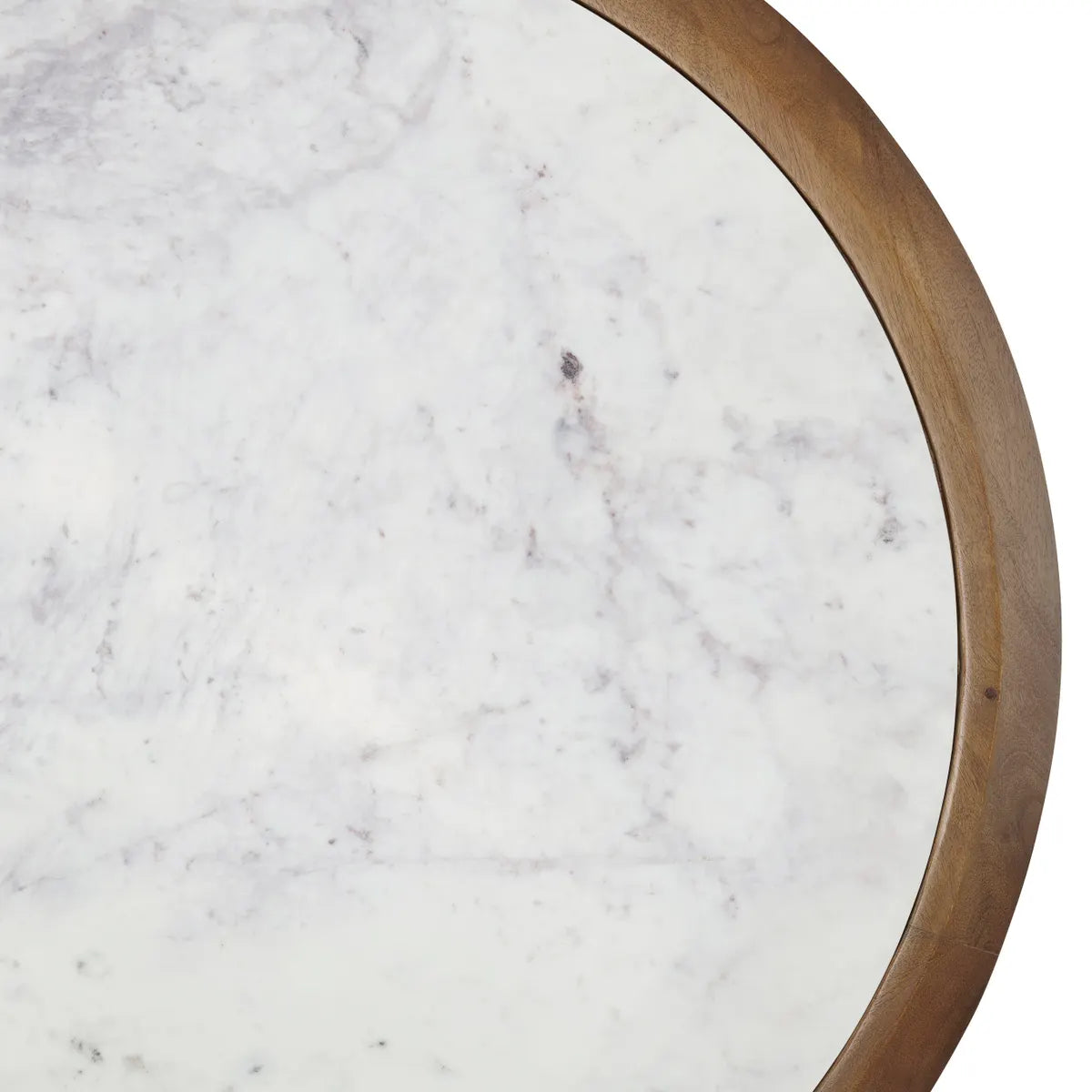 Crestview Collection Palatino White Marbled Top Round Coffee Table - Image 3