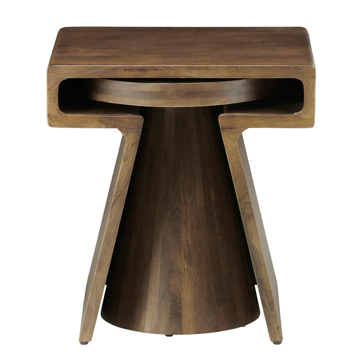 Crestview Collection Keppler Modern Organic Brown Nesting Tables - Image 2