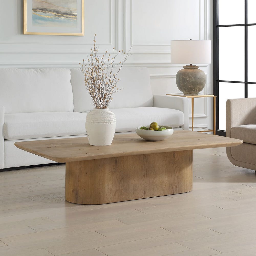 Uttermost Camerlin Reclaimed Oak Coffee Table - Image 2