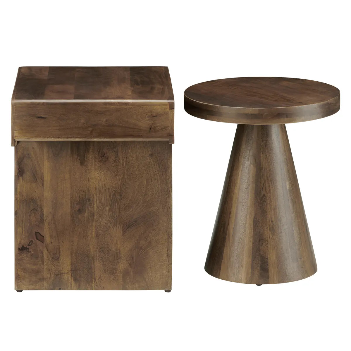 Crestview Collection Keppler Modern Organic Brown Nesting Tables - Image 3