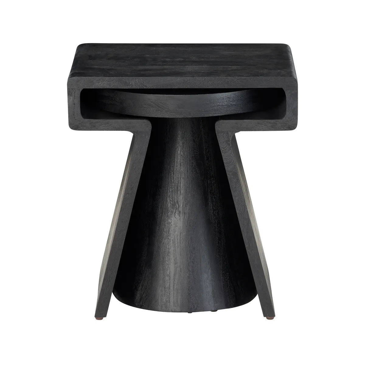 Crestview Collection Keppler Modern Organic Black Nesting Tables - Image 2