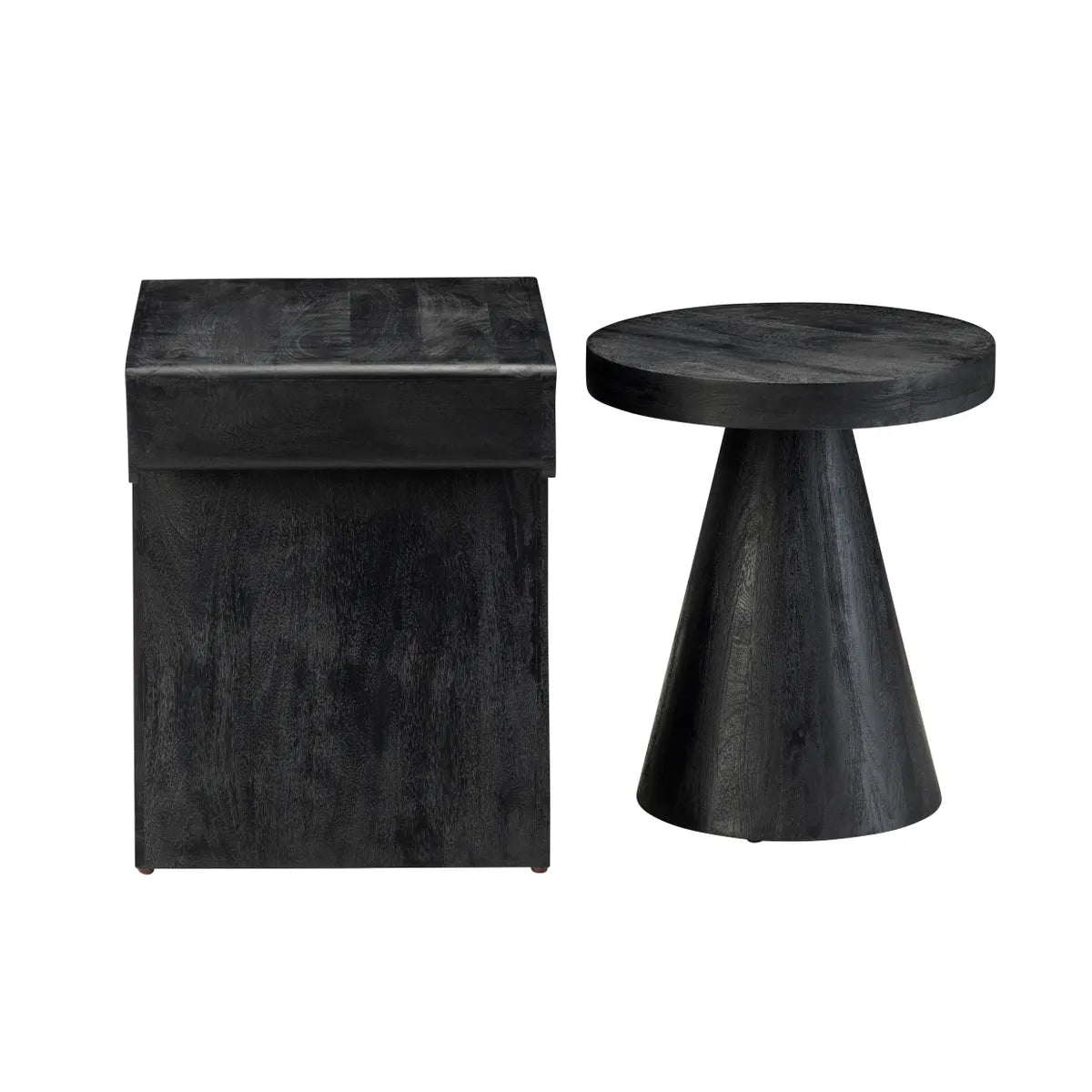 Crestview Collection Keppler Modern Organic Black Nesting Tables - Image 3