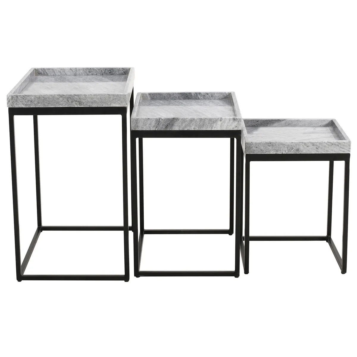 Crestview Collection Arden Black Marble Nesting Tables - Image 2