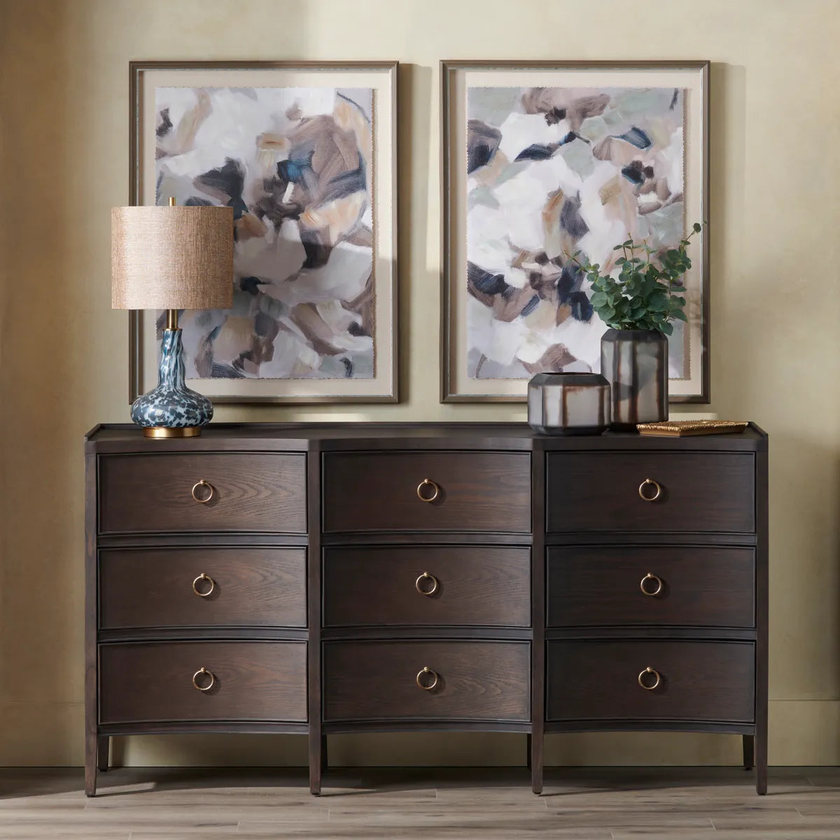Crestview Collection Franklin Dark Brown Nine- Drawer Dresser - Image 1