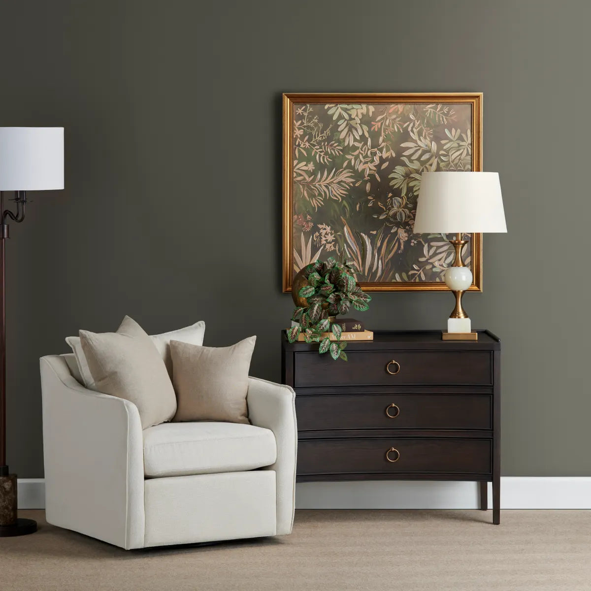 Crestview Collection Franklin Dark Brown Three- Drawer Chest - Image 1