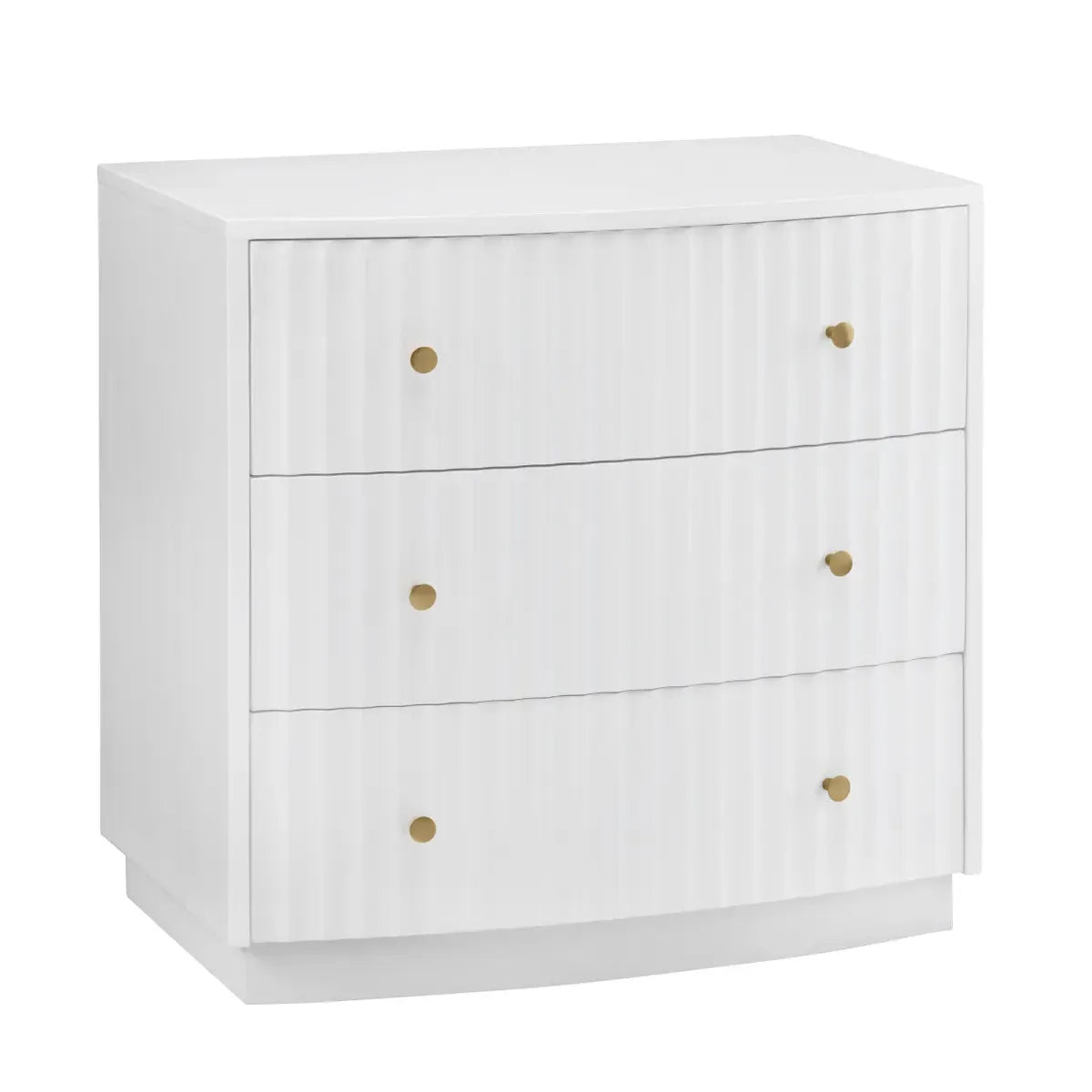 Crestview Collection Percy White Three- Drawer Chest - Image 1