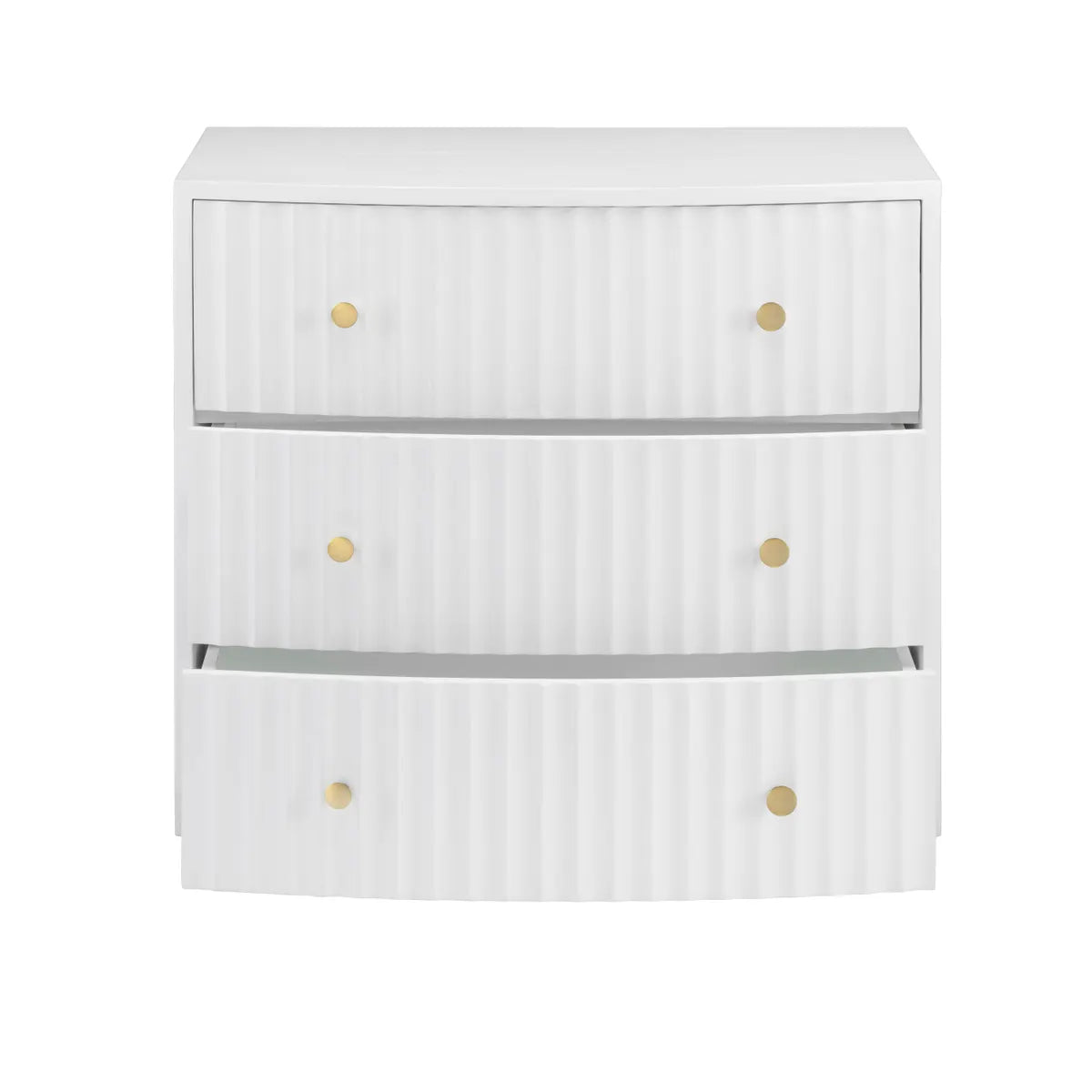 Crestview Collection Percy White Three- Drawer Chest - Image 3