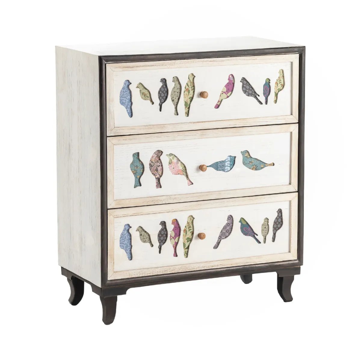 Crestview Collection Birds On A Wire Three- Drawer Chest - Image 1