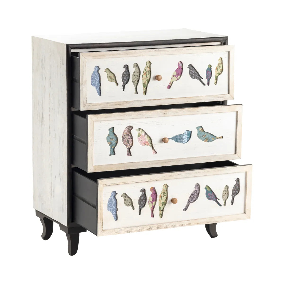 Crestview Collection Birds On A Wire Three- Drawer Chest - Image 3