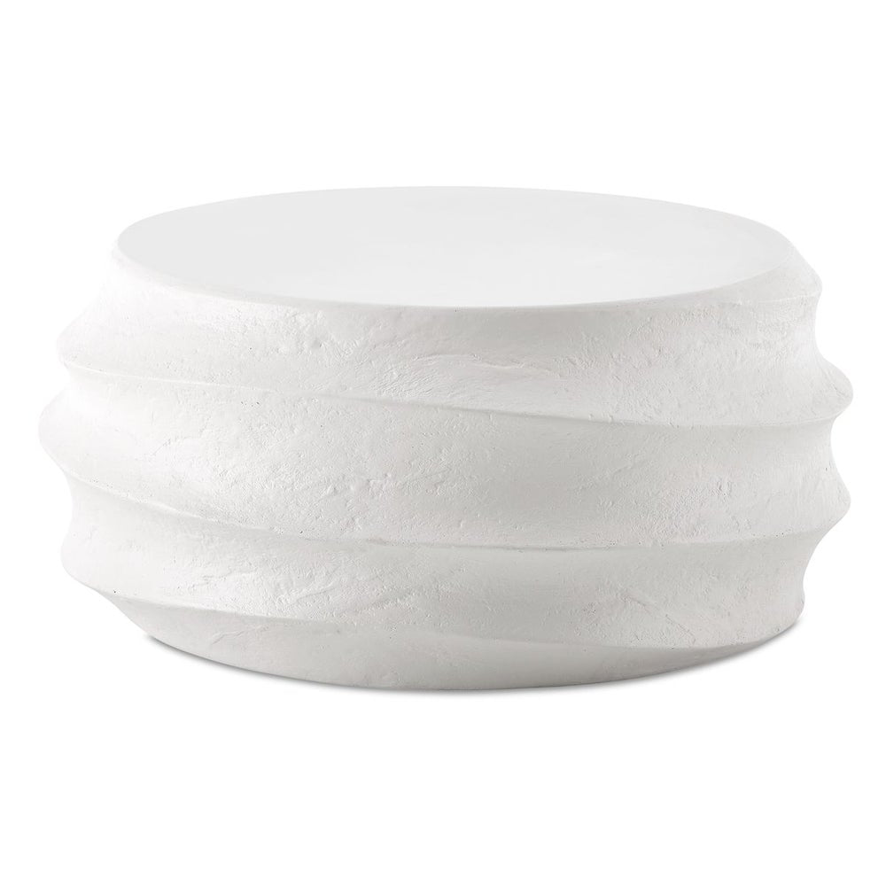 Uttermost Winded White Concrete Coffee Table ~ Indoor And Outdoor Use - Image 3