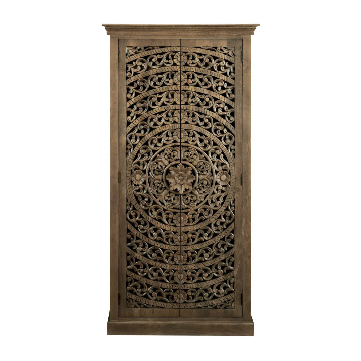 Crestview Collection Adriana Brown Stained Wooden Tall Cabinet - Image 2
