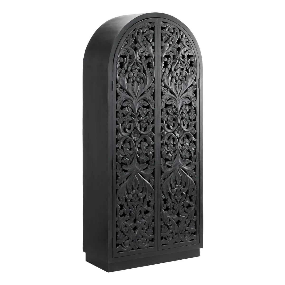 Crestview Collection Sable Black Stained Wooden Tall Cabinet - Image 2