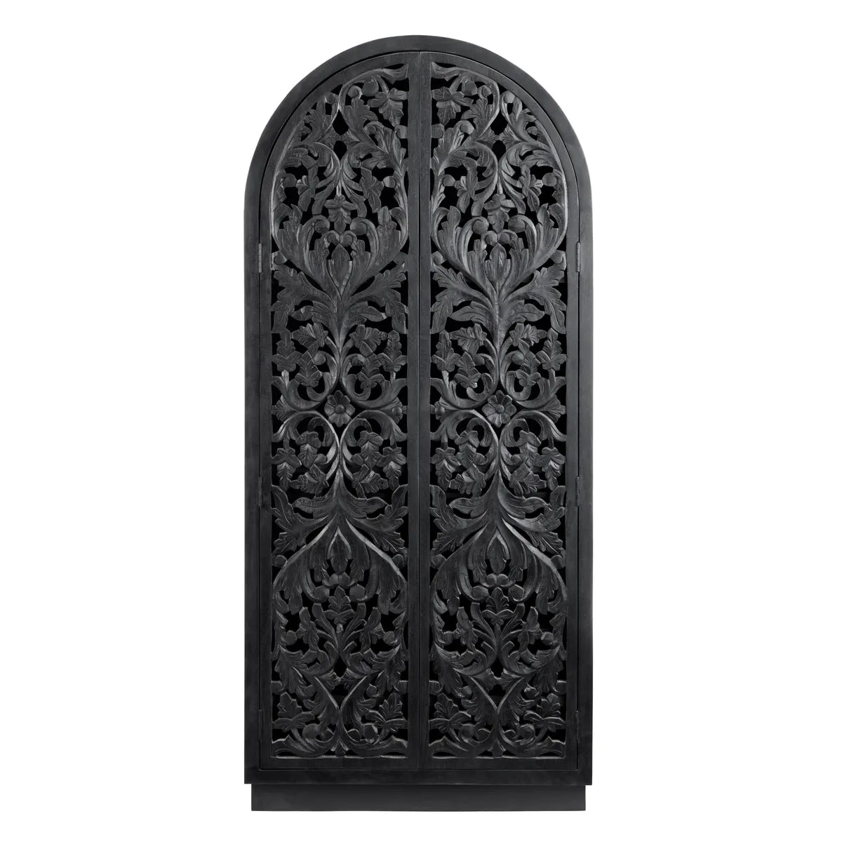 Crestview Collection Sable Black Stained Wooden Tall Cabinet - Image 3