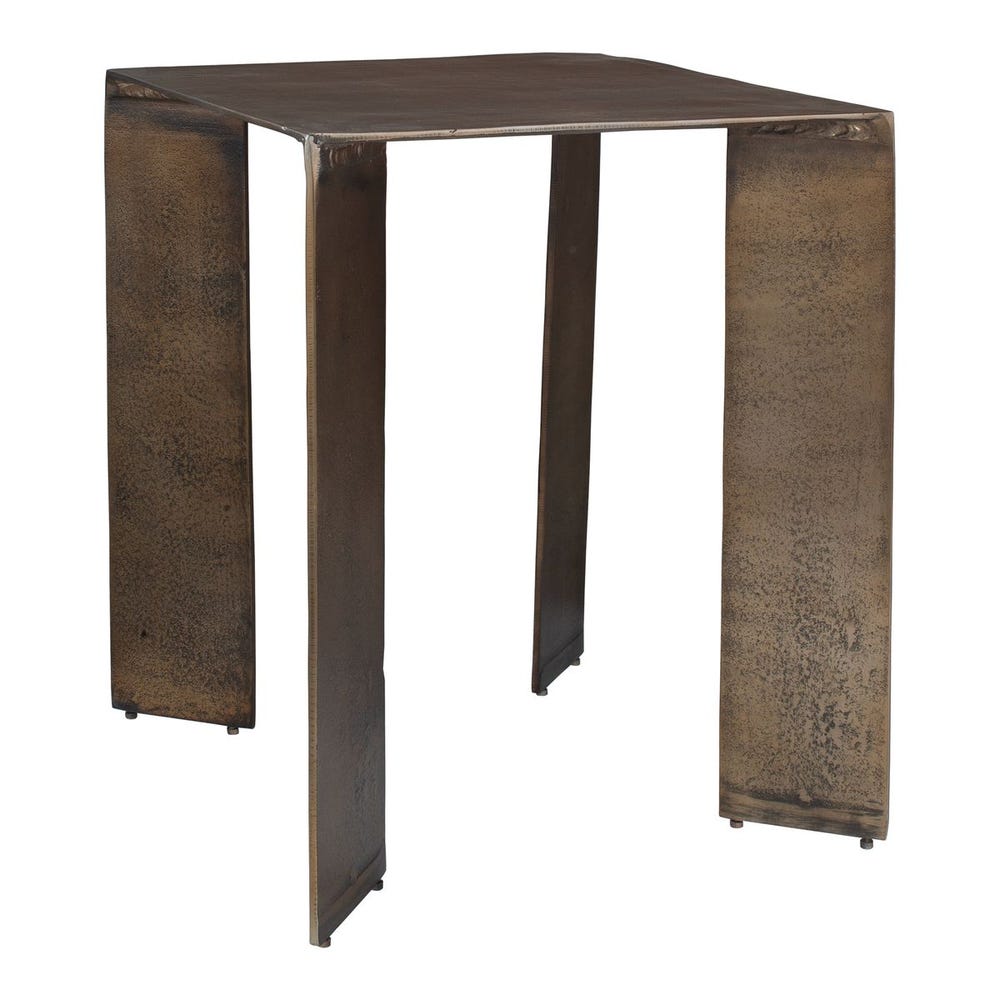 Uttermost Reade Antique Brass Accent Table ~ Indoor And Outdoor Use - Image 2