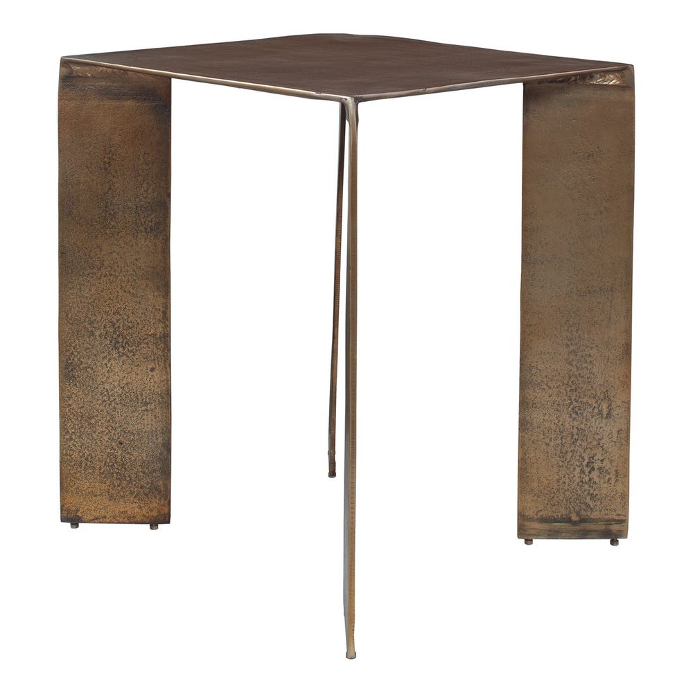 Uttermost Reade Antique Brass Accent Table ~ Indoor And Outdoor Use - Image 3