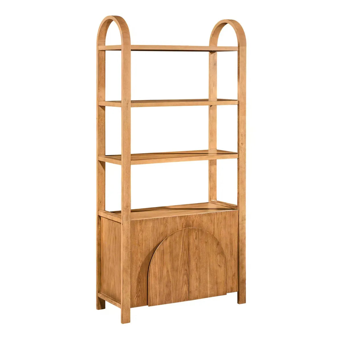 Crestview Collection Arlo Stained Light Brown Bookshelf