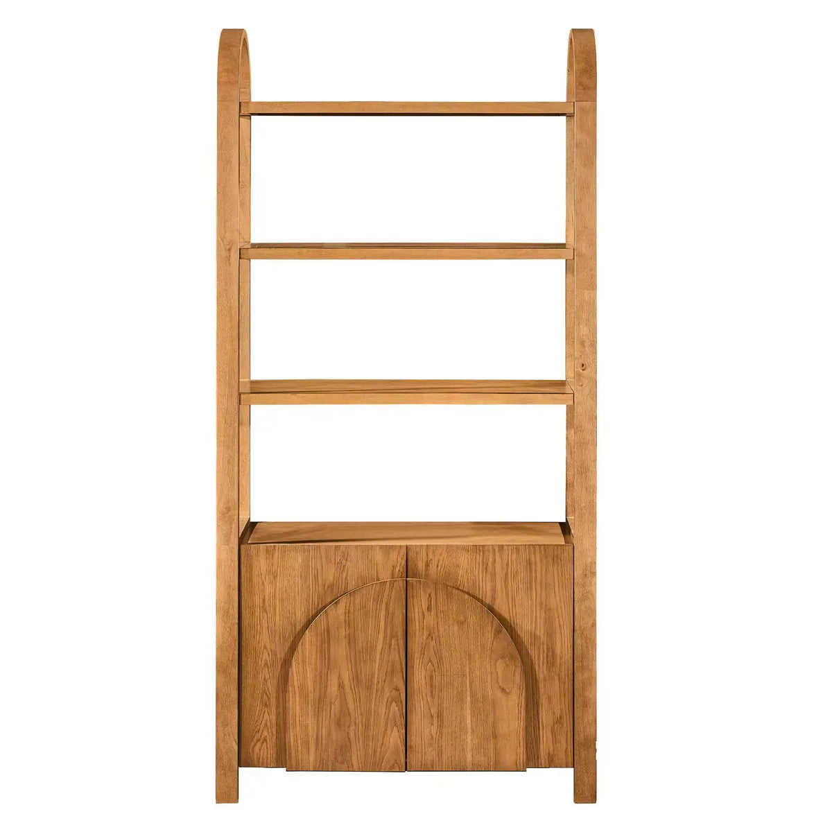 Crestview Collection Arlo Stained Light Brown Bookshelf - Image 2