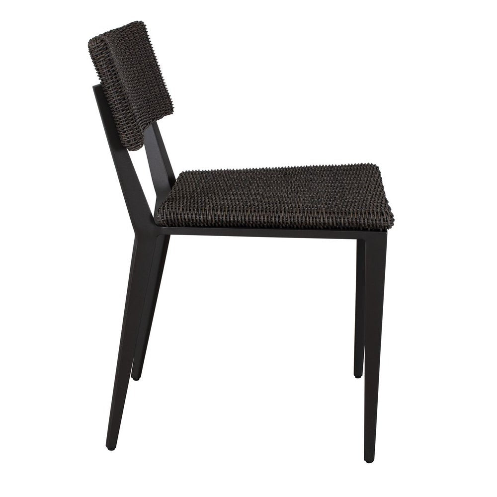 Uttermost Calbas Mocha All Weather Wicker Outdoor Dining Chair - Image 3