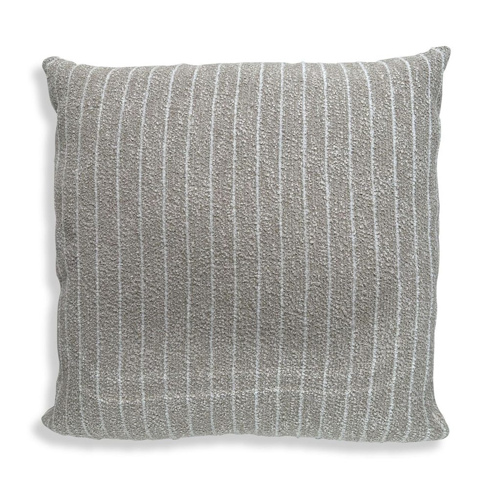 Uttermost Involve Putty Boucle Cream Stripe Sunbrella Fabric Outdoor Pillow ~ 20 x 20 - Image 1