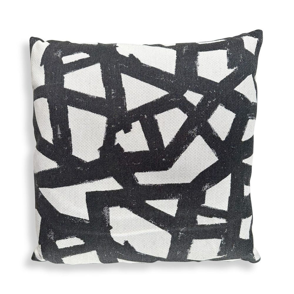 Uttermost Draft Onyx Abstract Sunbrella Fabric Outdoor Pillow ~ 20 x 20 - Image 1
