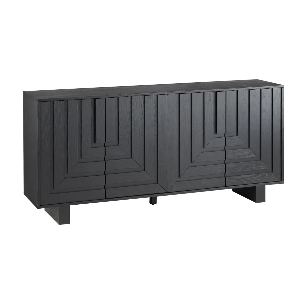 Crestview Collection Dylan Stained Black 4- Door Sideboard - Image 1