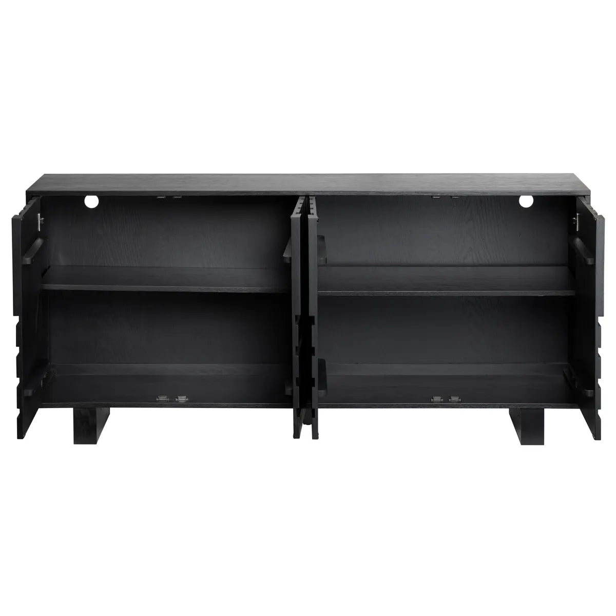 Crestview Collection Dylan Stained Black 4- Door Sideboard - Image 2